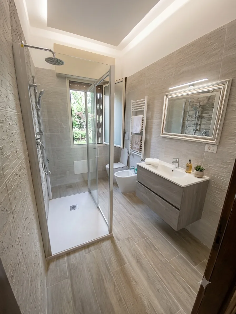 Bagno ristrutturato completo da Termoidraulica D.E.
