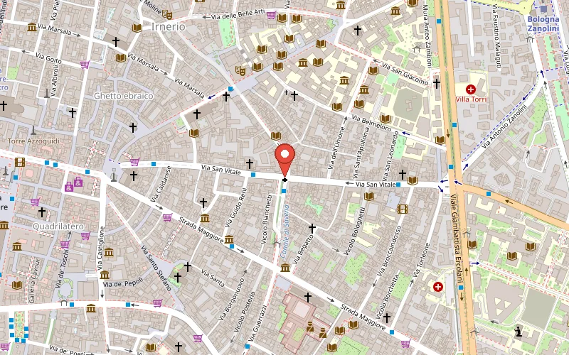 Mappa: sede Termoidraulica D.E. in Via San Vitale 83/A, Bologna
